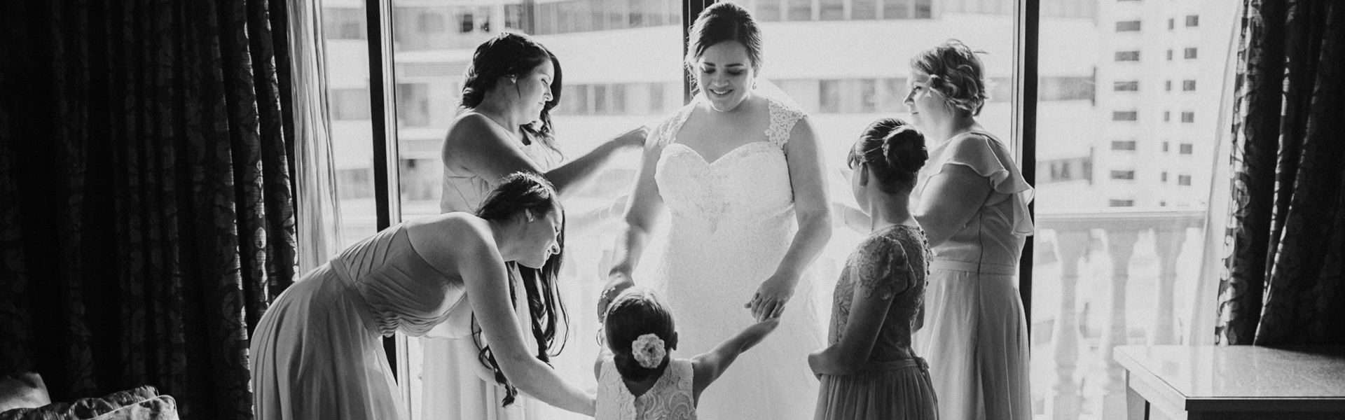 Bride and Bridesmaids