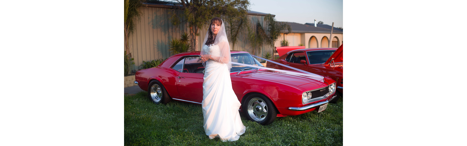 Bride by the sunset