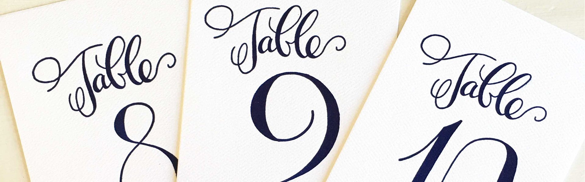 Letterpress Table Numbers