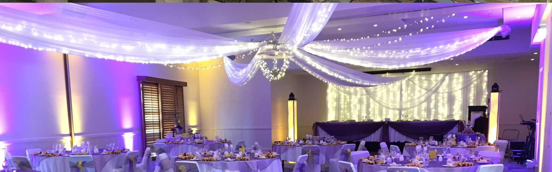 Magical Reception Draping and Lighting