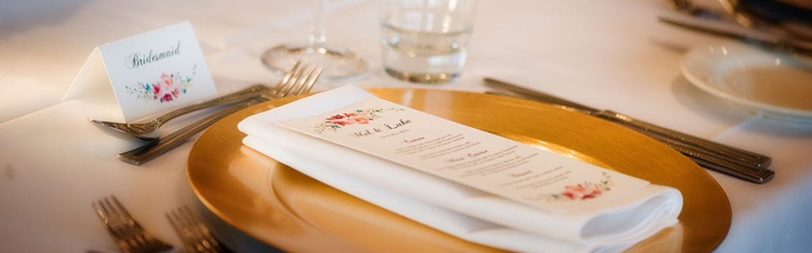 Pretty Floral Menu & Place Card Designs