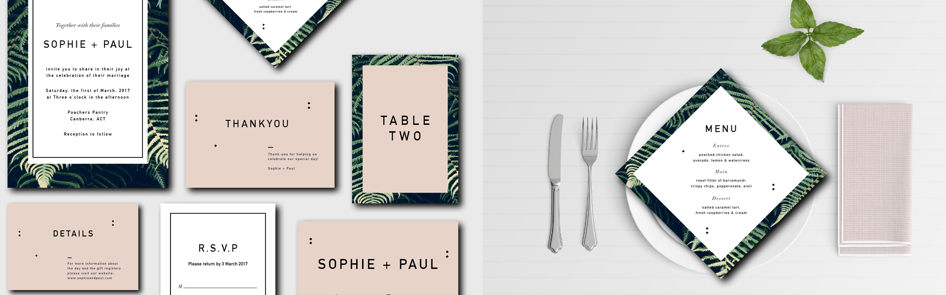Tropical Wedding Invitation Suite