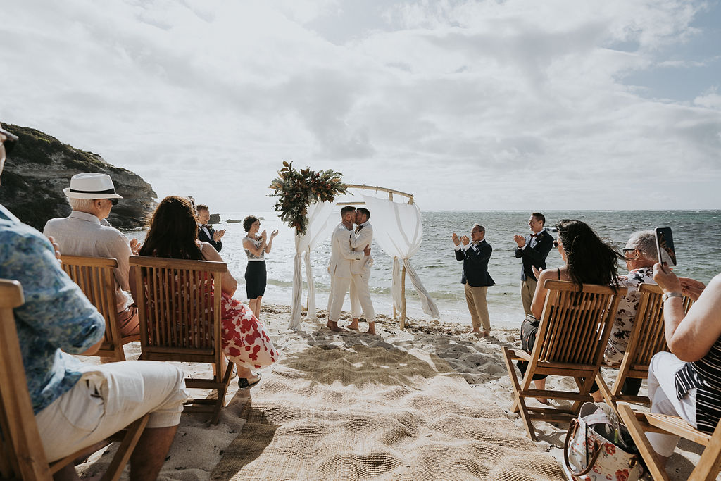 Beach wedding sale barefoot