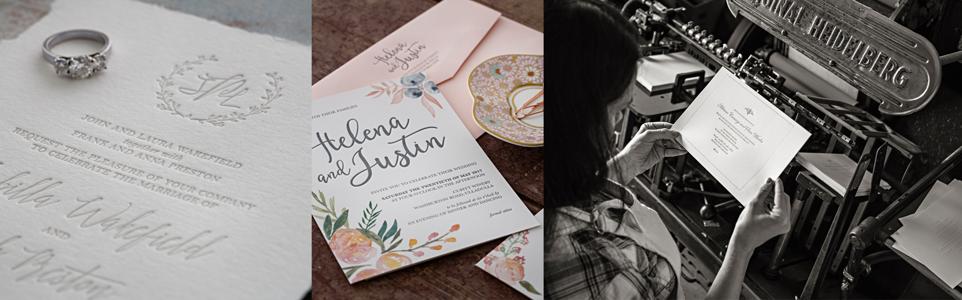 letterpress invitations pink teapot