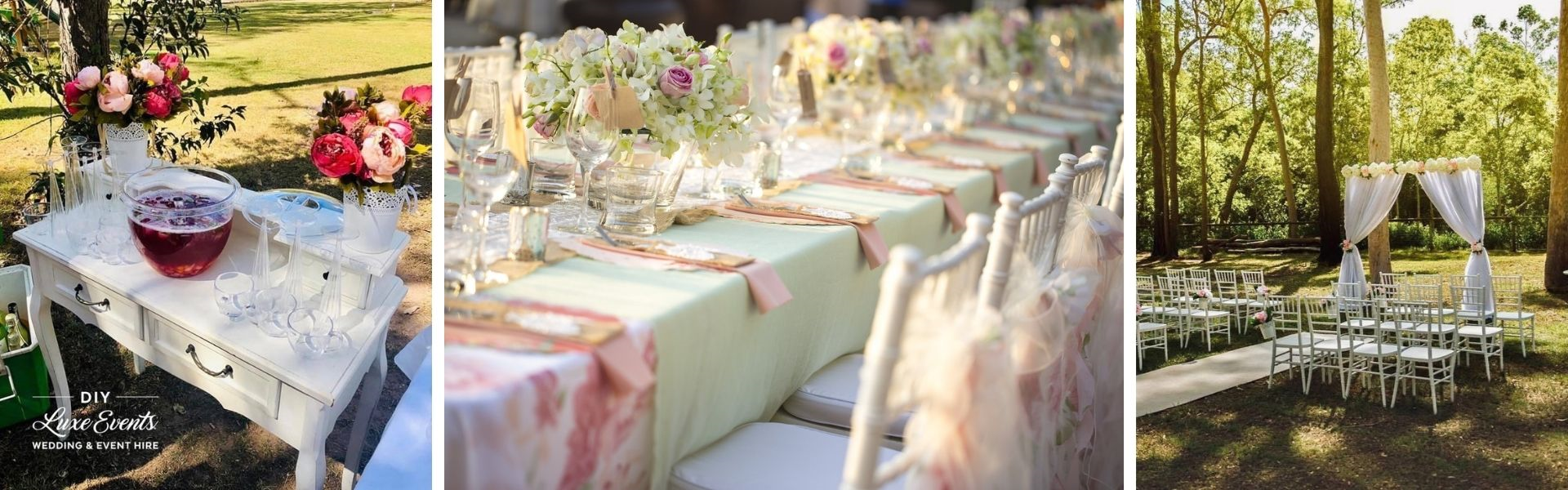 DIY Luxe Events Hire Brisbane Gold Coast Tweed Heads wedding