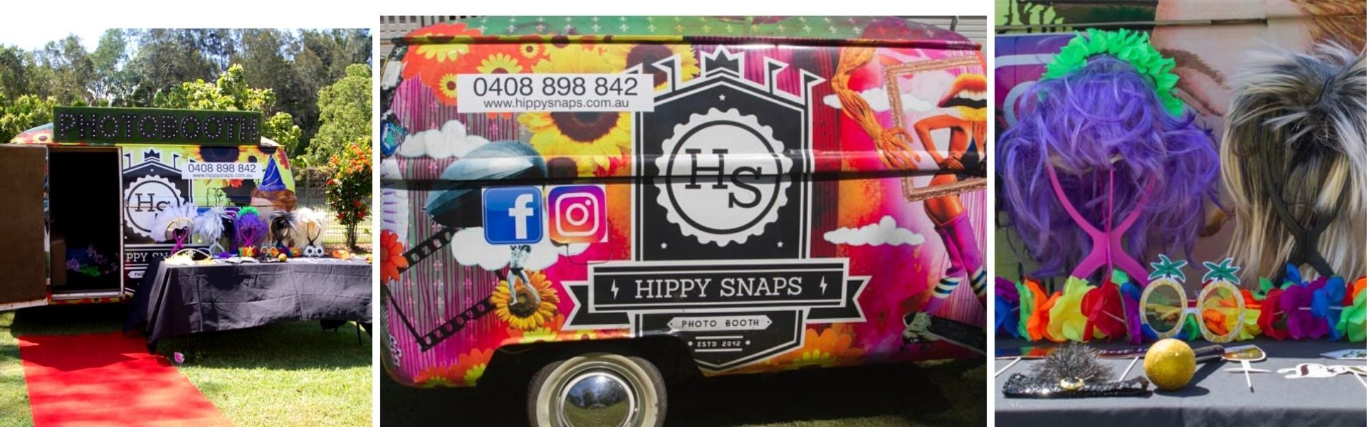 Hippy Snaps is a VW Kombi Photobooth Trailer available for Weddings from Coffs Harbour to the Gold Coast