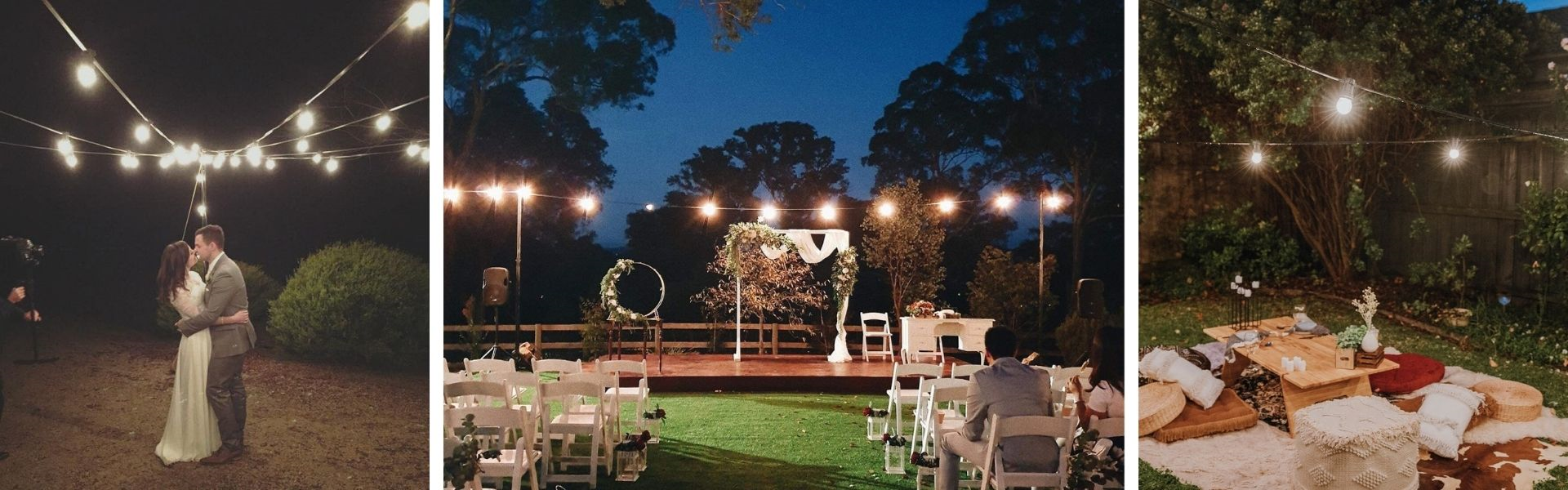 Melbourne Festoon Lighting Hire wedding