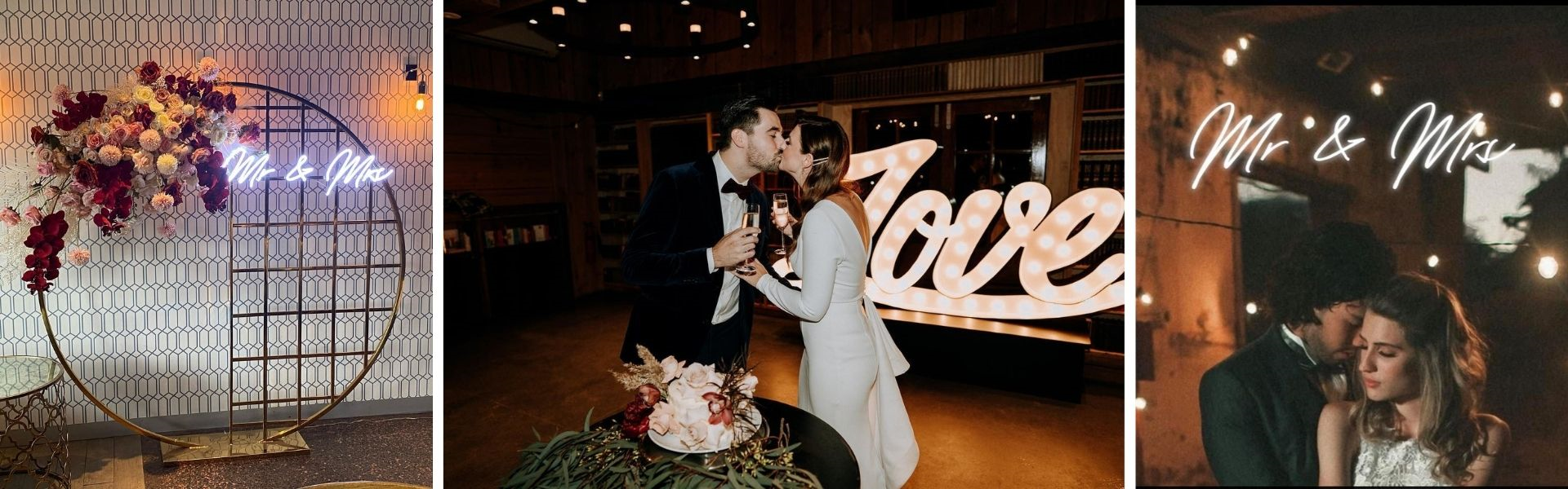 The Love Sign Sydney Wollongong Penrith South Coast wedding decorations  