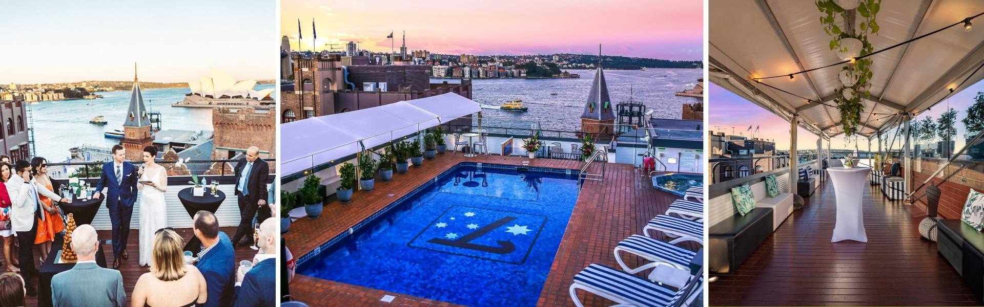 Weddings at 55 George Rooftop at Rydges Sydney Harbour